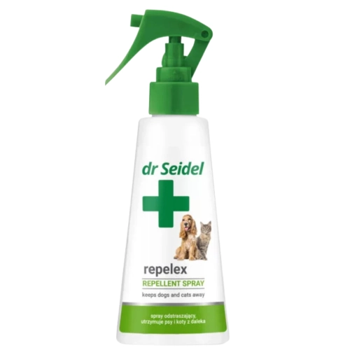 Dr Seidel Repelex spray odstrasza psy koty gryzienie drapanie cytryna 100 ml