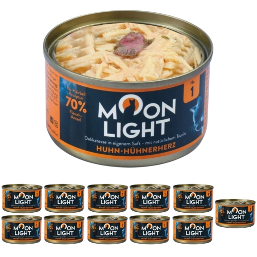 Moonlight Dinner 1 kurczak i serca kurczaka karma dla kota 12x80g
