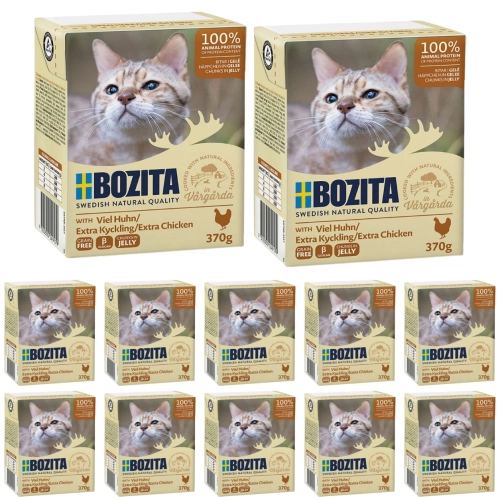 Bozita Feline kurczak siekany w galaretce karma dla kota z tauryną 12x 370g