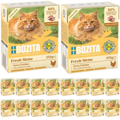 Bozita Cat Sterilised extra kurczak w sosie karma kot sterylizowany 18x370g