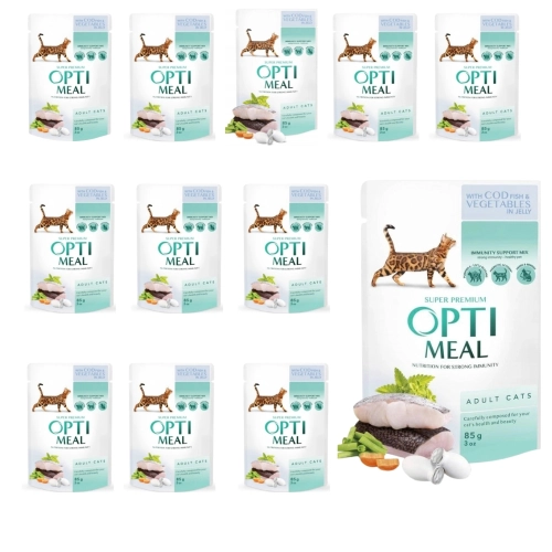 Opti Meal saszetka Dorsz i warzywa 12x85g 