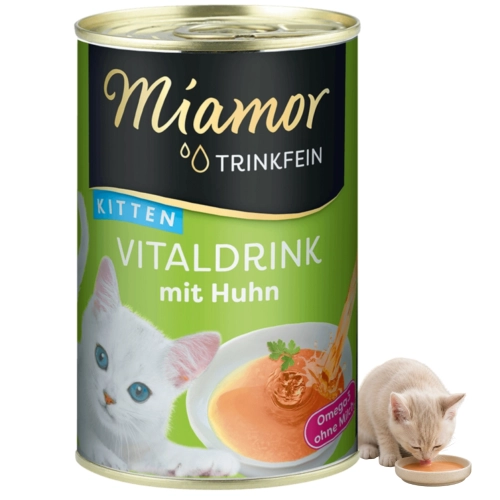 Miamor Vital Drink Kitten kurczak napój dla kociąt Omega-3 135ml