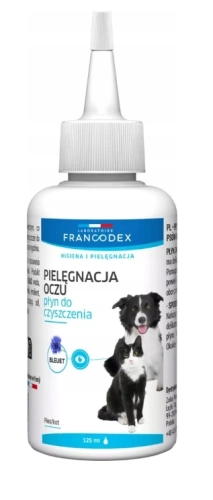 Francodex płyn do przemywania oczu psa kota higiena powiek i okolic 125 ml