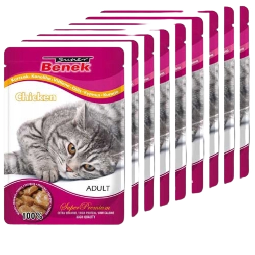 SUPER BENEK Adult z Kurczakiem Saszetki 24x100g