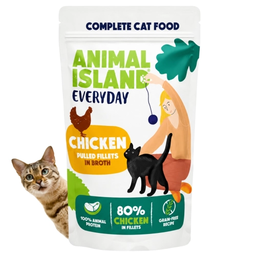 Animal Island Everyday kurczak fileciki w rosole karma mokra dla kota 85 g
