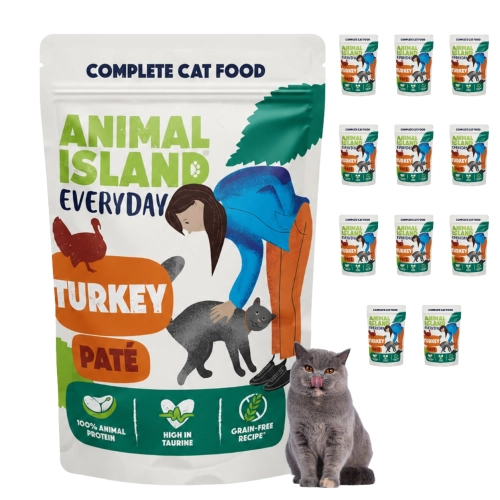 Animal Island Everyday indyk kremowy pasztet karma mokra dla kota 12x 100 g