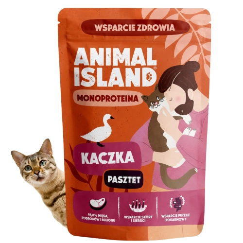 Animal Island kaczka karma mokra monoproteinowa dla kota dorosłego 100 g