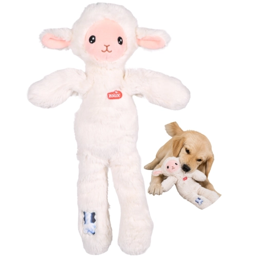 Zolux Lenny Furry Farm owca pluszak piszczący zabawka dla psa 33 cm