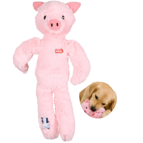 Zolux Jason Furry Farm świnka pluszak piszczący zabawka dla psa 33 cm