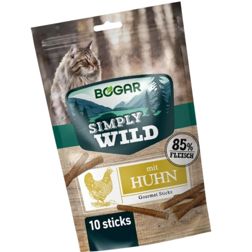 Bogar Simply Wild Cat Sticks kurczak pałeczki do żucia dla kota 12 sztuk