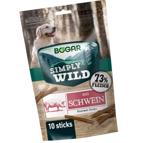 Bogar Przysmaki pałeczki dla psa Simply Wild Dog Sticks WIEPRZOWINA 10 szt.