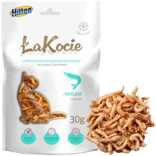 Hilton ŁaKocie kryl 100% liofilizowany przysmak dla kota bez glutenu 30 g