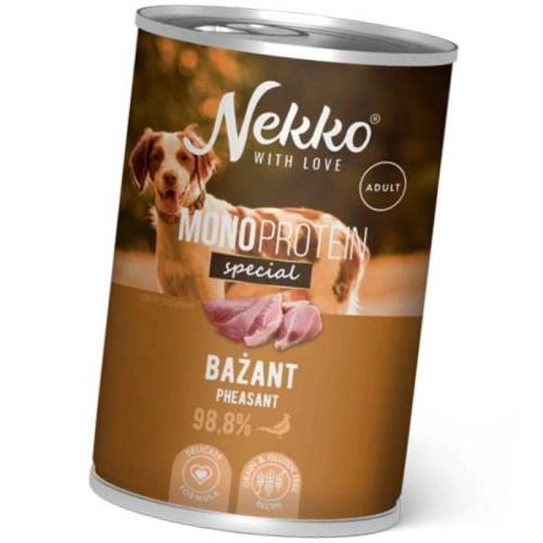 Nekko Mono Adult Mokra karma dla psa Bażant 400g