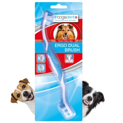 Bogar bogadent Ergo Dual Brush szczoteczka do zębów dla psa ras średnich