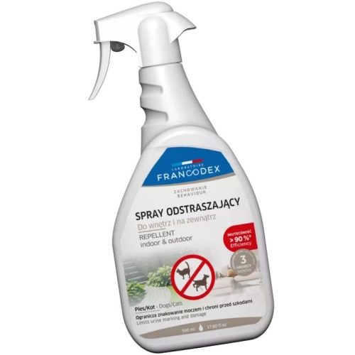 Francodex spray odstraszający psy koty kuny do wnętrz i na zewnątrz 500 ml