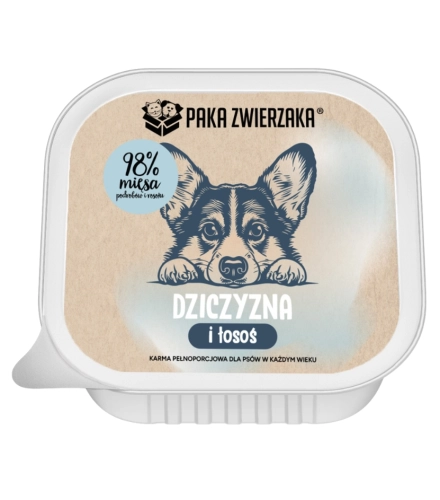 Paka Zwierzaka dzik z łososiem hipoalergiczna karma mokra dla psa 150 g