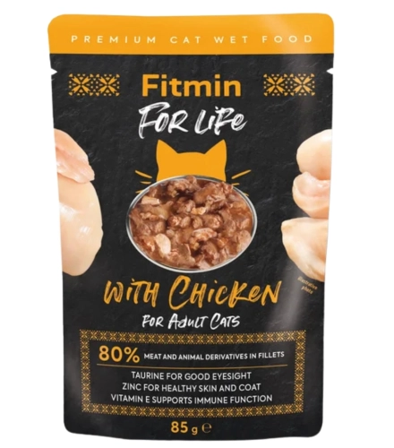 Fitmin Cat For Life Fileciki z kurczakiem sos 85g