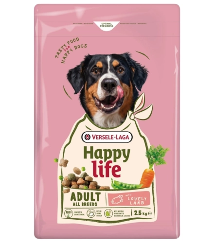 VL Happy Life Adult Dog Lamb Sucha 2,5kg + Natua pies Lamb&Carrots tacka 100g