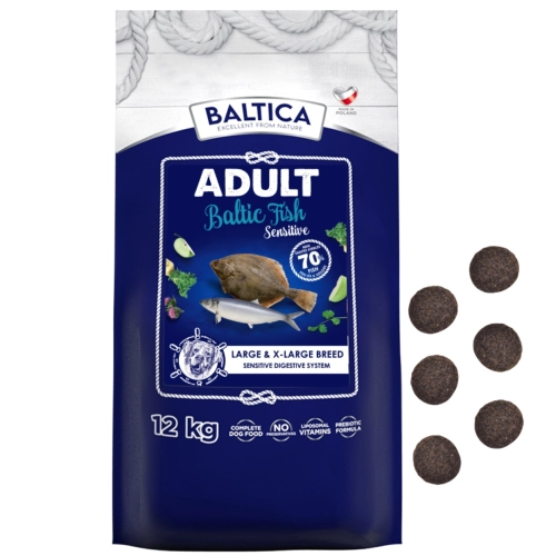 Baltica Excellent Adult Sensitive ryby bałtyckie karma L/XL dla psa 12 kg