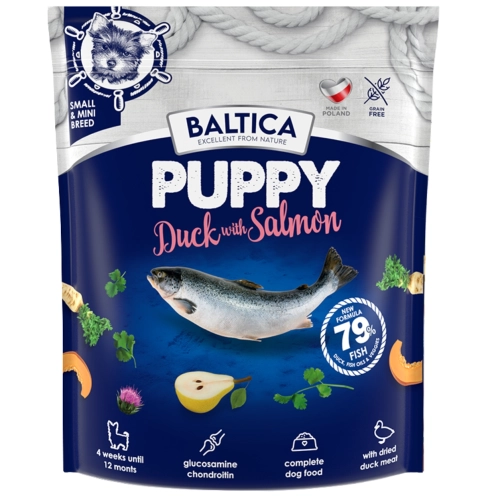 Baltica Excellent Puppy kaczka łosoś XS/S sucha karma dla szczeniąt 1 kg