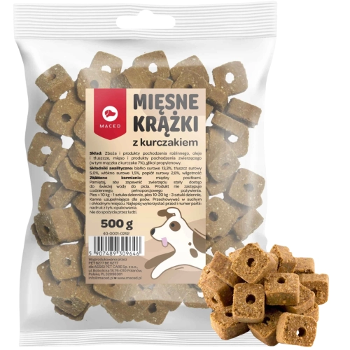 Maced Mięsne Krążki z kurczakiem przysmak treningowy miękkie dla psa 500 g