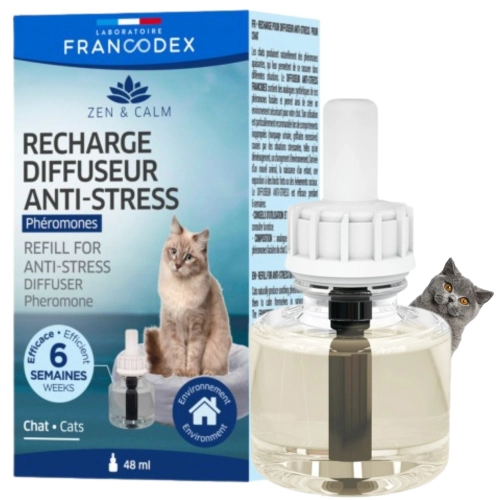 Francodex wkład do dyfuzora antystresowego dla kota feromony na stres 48 ml