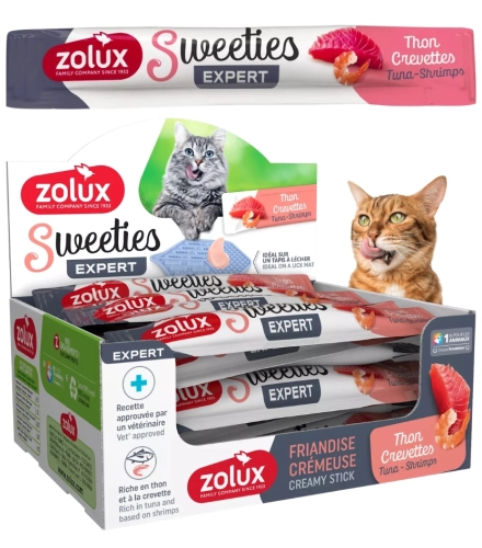 Zolux Sweeties Tuńczyk z Krewetką kremowy przysmak dla kota 48x 14 g