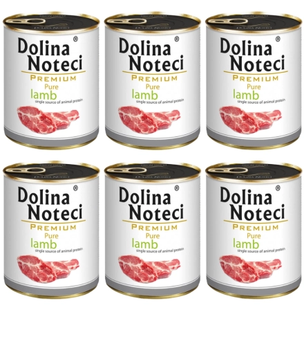 Dolina Noteci Premium Pure Jagnięcina monobiałkowa karma dla psa 6x800 g