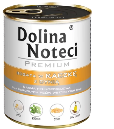 Dolina Noteci Premium kaczka z dynią mokra karma dla psa dorosłego 800g 