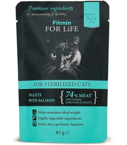 Fitmin Cat For Life Sterilized z łososiem 85g