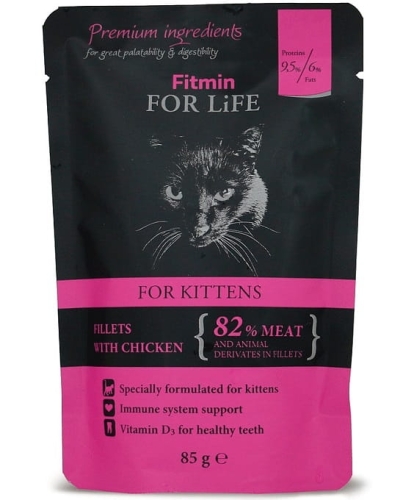 Fitmin Cat Fileciki z kurczakiem dla kociąt 85g