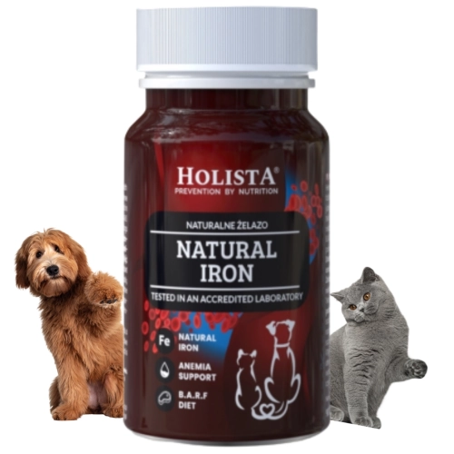 Holista Naturalne Żelazo hemowe dla psa i kota suplement BARF 90 tabletek