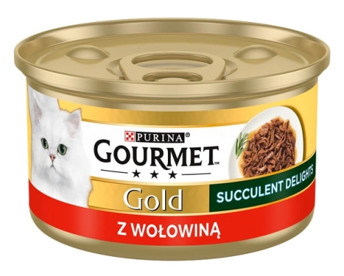 Purina Gourmet Gold Succulent z wołowiną 85g