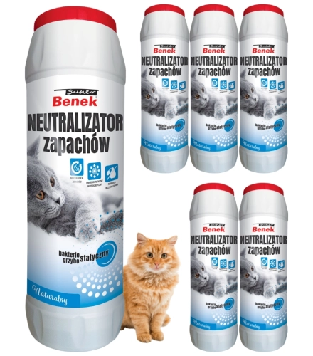 Super Benek neutralizator zapachów granulat do kuwety kota 6x 500g