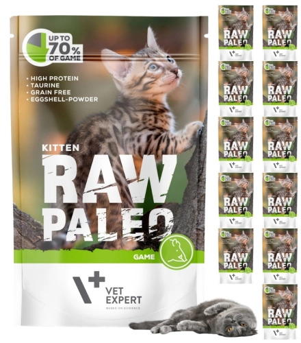 Raw Paleo Kitten dziczyzna mokra karma dla kociąt monoproteinowa 12x 100g