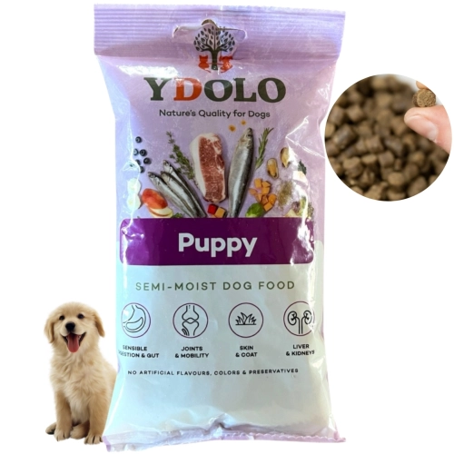 YDOLO Puppy wieprzowina Iberico i ryby karma półwilgotna dla szczeniąt 100g