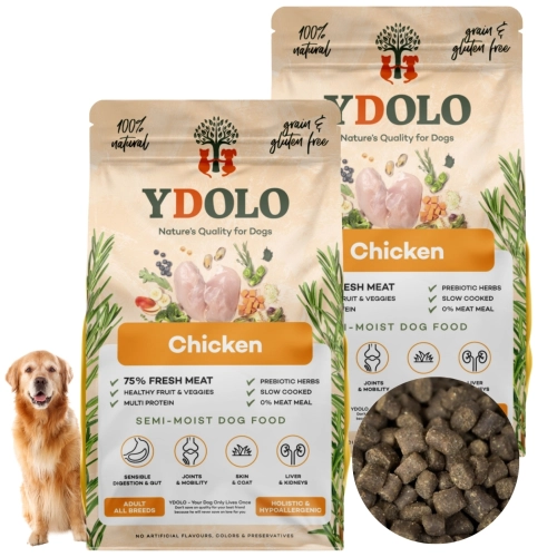 YDOLO Chicken kurczak ryby morskie półwilgotna miękka karma  2x 2,5 kg