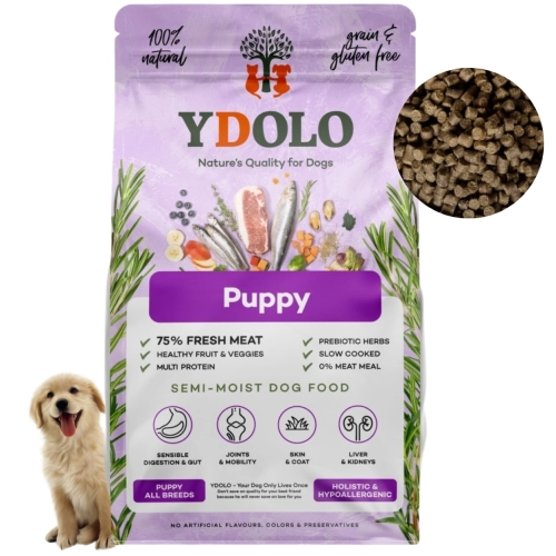 YDOLO Puppy wieprzowina Iberico ryby półwilgotna karma dla szczeniąt 2,5 kg