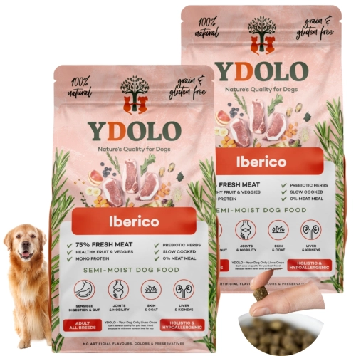 YDOLO Iberico wieprzowina monobiałkowa półwilgotna karma dla psa 2x 2,5 kg