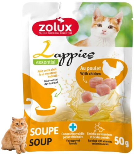 Zolux Lappies zupa z kurczakiem płynny przysmak dla kota od 3 miesiąca 50g