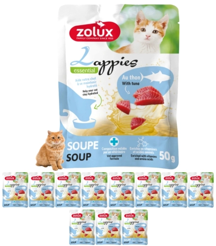 Zolux Lappies zupa z tuńczykiem płynny przysmak dla kota od 3 mies. 12x 50g