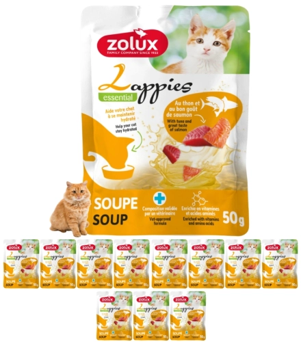 Zolux Lappies zupa z tuńczykiem i łososiem płynny przysmak dla kota 12x 50g