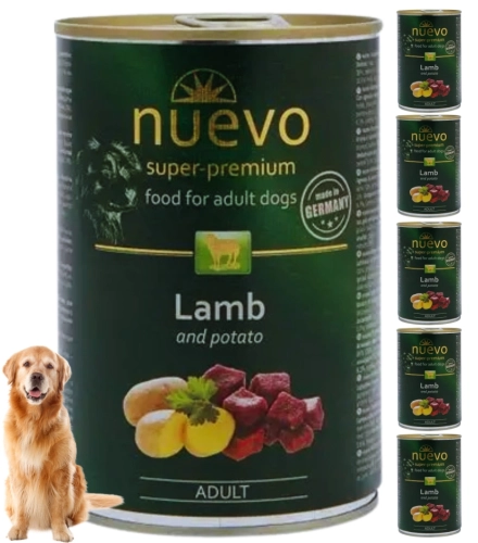 Nuevo Adult jagnięcina i ziemniaki pełnoporcjowa mokra karma dla psa 6x 400g