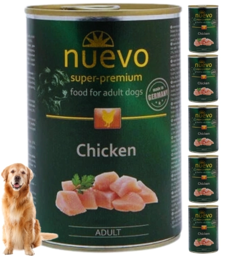 Nuevo Adult kurczak delikatna mokra karma dla wrażliwego dorosłego psa 6x 400g