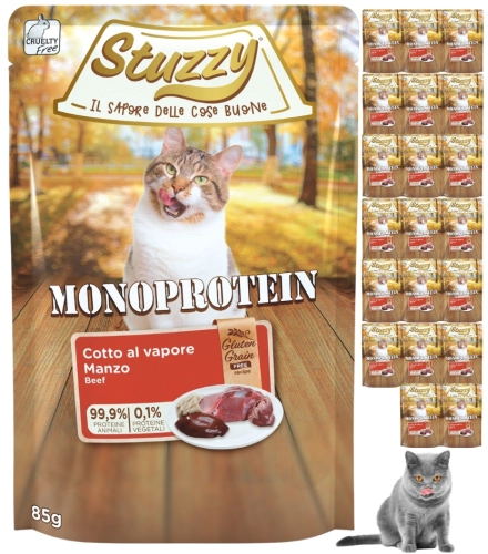 Stuzzy Monoprotein wołowina monobiałkowa mokra karma dla dorosłego kota 20x 85g