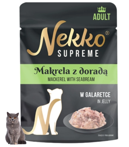Nekko Supreme makrela dorada w galaretce mokra karma dla kota 70g