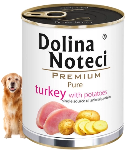 Dolina Noteci Premium Pure indyk ziemniaki monobiałkowa karma dla psa 800g