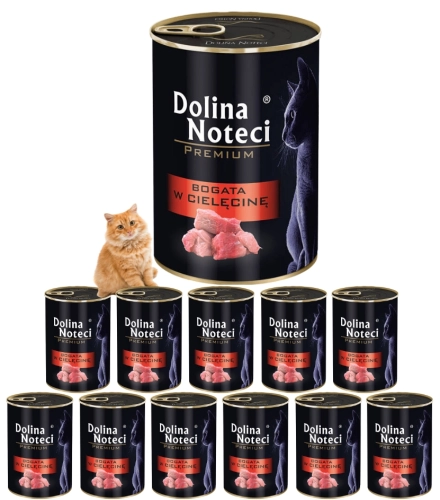 Dolina Noteci Premium cielęcina bezzbożowa karma dla dorosłego kota 12x 400g