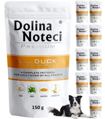Dolina Noteci Premium bogata w kaczkę z dynią mokra karma dla psa 10x 150g