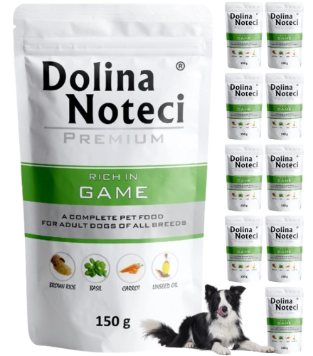 Dolina Noteci Premium bogata w dziczyznę mokra karma dla dorosłego psa 10x 150g